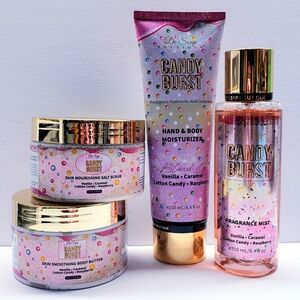 De Soap Boutique CANDY BURST Exotic Body Mist, Body Butter, Scrub, Moisturizer